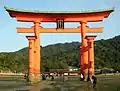 The torii at low tide