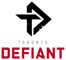 The logo for Toronto Defiant displays the letter T inscribed in the letter D.