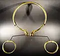 Celtic gold torc and bracelets