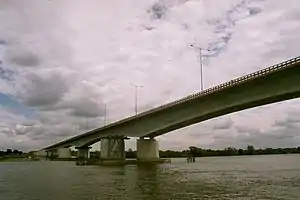 The E 75 crossing the Vistula near Toruń, Poland