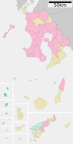 Location of Toshima in Kagoshima Prefecture