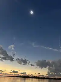 Totality over Evansville, Indiana