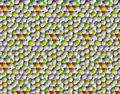 Structure of a tourmaline crystal viewed looking along the c axis of the crystal