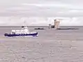 The pleasure cruiser MV Karina, under the command of Capt. Stephen Carter, passes the Conister Rock.