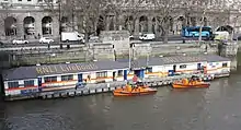 Floating lifeboat station on the Thames