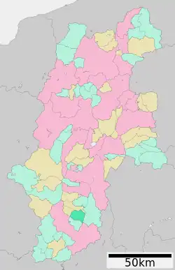 Location of Toyooka in Nagano Prefecture