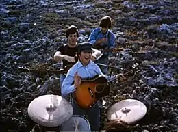 The Beatles in a screenshot from the trailer for their 1965 film Help!