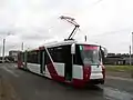 Electric tram in Saint Petersburg.