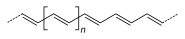 Polyacetylenes are a synthetic polymer of theoretical interest because they exhibit metallic properties upon oxidation.