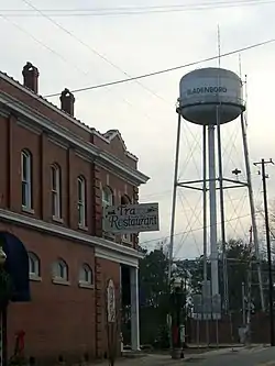 The water tower in Bladenboro (now demolished)