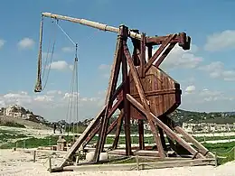 Counterweight trebuchet at Château des Baux, France