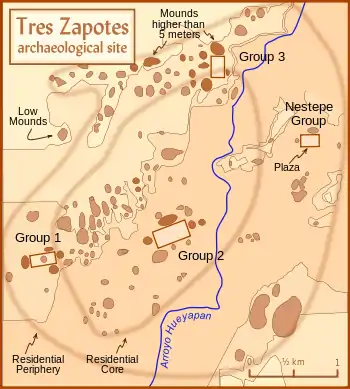 Site plan of Tres Zapotes