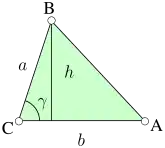 Three edges AB, BC, and CA, each between two vertices of a triangle.