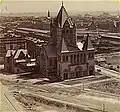 Trinity Church construction, Boston, ca.1875