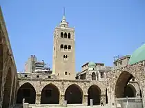 Great Mosque of Tripoli (circa 1294); the arcades are Mamluk but the minaret was an earlier Christian structure