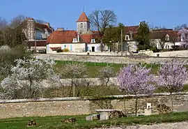 The church and surroundings in Tronchoy