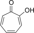 Skeletal formula of tropolone