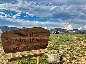 A vehicle has not followed the published Motor Vehicle Use Maps (MVUMs) and has parked inside of the Indian Peaks Wilderness area, where motorized vehicles are prohibited. Fines can be as much as $5,000..mw-parser-output cite.citation{font-style:inherit;word-wrap:break-word}.mw-parser-output .citation q{quotes:"\"""\"""'""'"}.mw-parser-output .citation:target{background-color:rgba(0,127,255,0.133)}.mw-parser-output .id-lock-free.id-lock-free a{background:url("//upload.wikimedia.org/wikipedia/commons/6/65/Lock-green.svg")right 0.1em center/9px no-repeat}body:not(.skin-timeless):not(.skin-minerva) .mw-parser-output .id-lock-free a{background-size:contain}.mw-parser-output .id-lock-limited.id-lock-limited a,.mw-parser-output .id-lock-registration.id-lock-registration a{background:url("//upload.wikimedia.org/wikipedia/commons/d/d6/Lock-gray-alt-2.svg")right 0.1em center/9px no-repeat}body:not(.skin-timeless):not(.skin-minerva) .mw-parser-output .id-lock-limited a,body:not(.skin-timeless):not(.skin-minerva) .mw-parser-output .id-lock-registration a{background-size:contain}.mw-parser-output .id-lock-subscription.id-lock-subscription a{background:url("//upload.wikimedia.org/wikipedia/commons/a/aa/Lock-red-alt-2.svg")right 0.1em center/9px no-repeat}body:not(.skin-timeless):not(.skin-minerva) .mw-parser-output .id-lock-subscription a{background-size:contain}.mw-parser-output .cs1-ws-icon a{background:url("//upload.wikimedia.org/wikipedia/commons/4/4c/Wikisource-logo.svg")right 0.1em center/12px no-repeat}body:not(.skin-timeless):not(.skin-minerva) .mw-parser-output .cs1-ws-icon a{background-size:contain}.mw-parser-output .cs1-code{color:inherit;background:inherit;border:none;padding:inherit}.mw-parser-output .cs1-hidden-error{display:none;color:#d33}.mw-parser-output .cs1-visible-error{color:#d33}.mw-parser-output .cs1-maint{display:none;color:#2C882D;margin-left:0.3em}.mw-parser-output .cs1-format{font-size:95%}.mw-parser-output .cs1-kern-left{padding-left:0.2em}.mw-parser-output .cs1-kern-right{padding-right:0.2em}.mw-parser-output .citation .mw-selflink{font-weight:inherit}html.skin-theme-clientpref-night .mw-parser-output .cs1-maint{color:#18911F}html.skin-theme-clientpref-night .mw-parser-output .cs1-visible-error,html.skin-theme-clientpref-night .mw-parser-output .cs1-hidden-error{color:#f8a397}@media(prefers-color-scheme:dark){html.skin-theme-clientpref-os .mw-parser-output .cs1-visible-error,html.skin-theme-clientpref-os .mw-parser-output .cs1-hidden-error{color:#f8a397}html.skin-theme-clientpref-os .mw-parser-output .cs1-maint{color:#18911F}}"Data" (PDF). Fs.usda.gov.