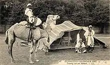 The Tuareg camp, complete with real Tuaregs, was a popular feature of the 1907 Colonial Exposition.