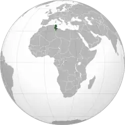 Location of Tunisia