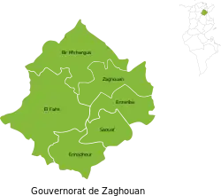 Subdivisions of Zaghouan Governorate