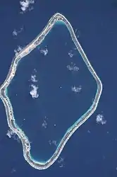 NASA image of Tureia Atoll.