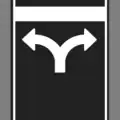 Turn left or right arrow