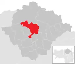 Location within Bruck-Mürzzuschlag district