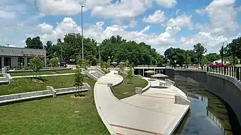 Spring Creek runs through downtown Springdale, including through Turnbow Park