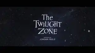 Logo of the twilight zone, 2019. Subtitle reads "hosted by Jordan Peele"