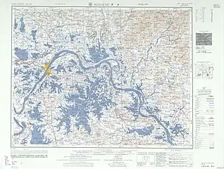 Map including Hanyang (labeled as HAN-YANG 漢陽) (1953)