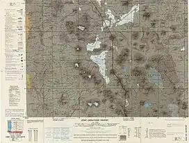 Topographic map of the Chile-Bolivia frontier.