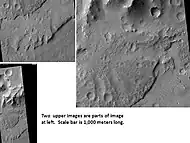 Tyras Vallis fan deposit, as seen by HiRISE.  Click on image to see layers.