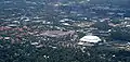 Aerial shot of The Swamp, O'Dome, and Perry Field.