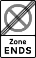 End of controlled or voucher parking zone