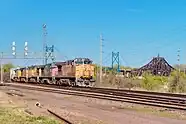  UP 6521 with a trailing ex Southern Pacific AC44CW