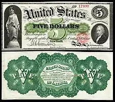 Series 1862 $5-note