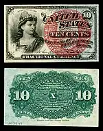 Ten-cent fourth-issue fractional note