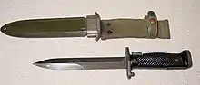 The US M5 bayonet and scabbard used with the M1 Garand