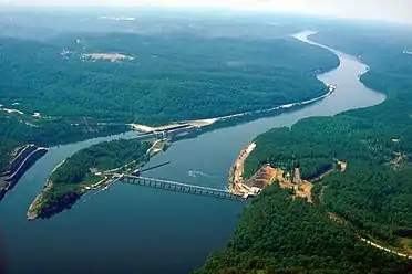 Bankhead Lock and Dam, impounding Bankhead Lake in Tuscaloosa County