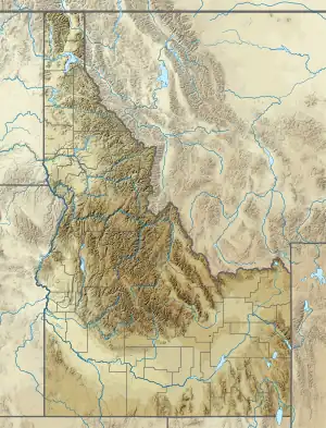 Location of Priest Lake in Idaho, USA.