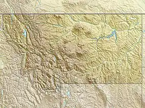 Map showing the location of Glacier National Park