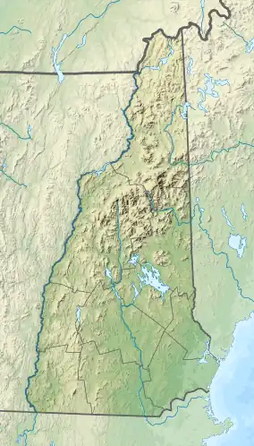 Location of Umbagog Lake in Maine and New Hampshire, USA.