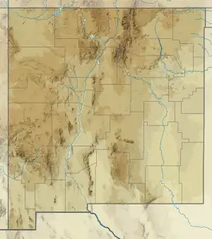 Location of Zuñi Salt Lake in New Mexico, USA.