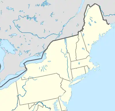 The locations of the departure and destination airports shown on a map of the US.