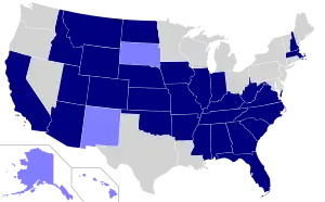 Map of United States Official Language Status By State