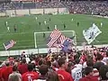 Tifo display organized by American Outlaws during U.S. vs. Haiti at Gillette Stadium