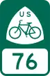 U.S. Bicycle Route 76 marker