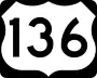 U.S. Route 136 marker