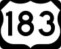 U.S. Route 183 marker